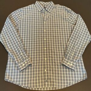 Johnnie-O Gobi Performance Plaid Button-Down Shirt Blue Size XL